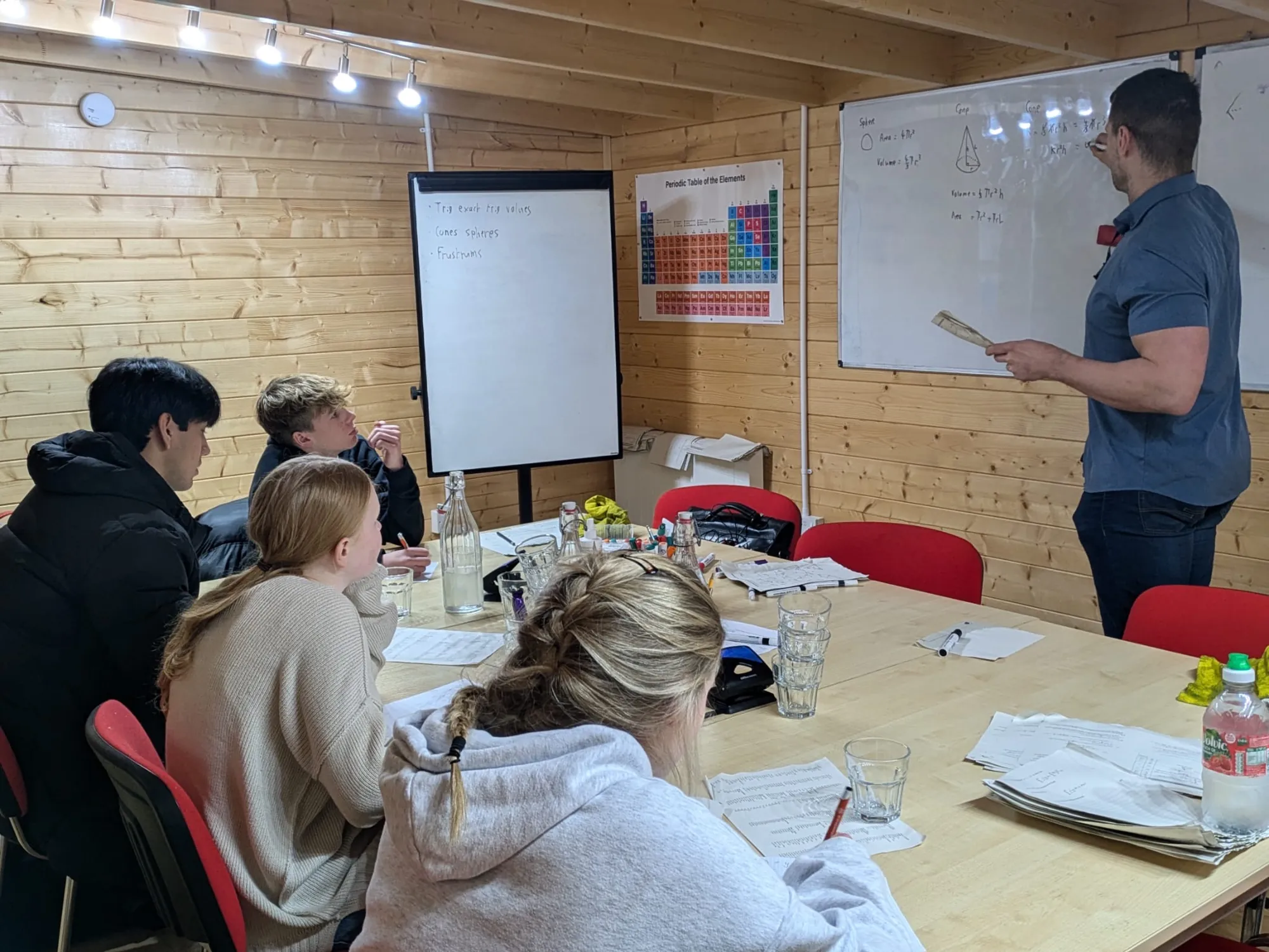 Tom teaching a small group